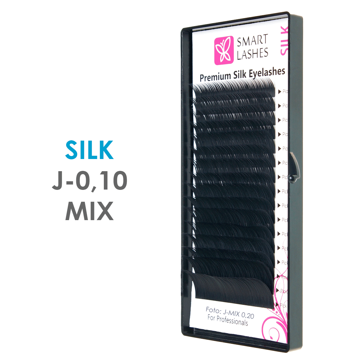 Zijde - J - 0,10 mm x 8-15 mm MIX - wimpers 16 lijnen | Smart Lashes